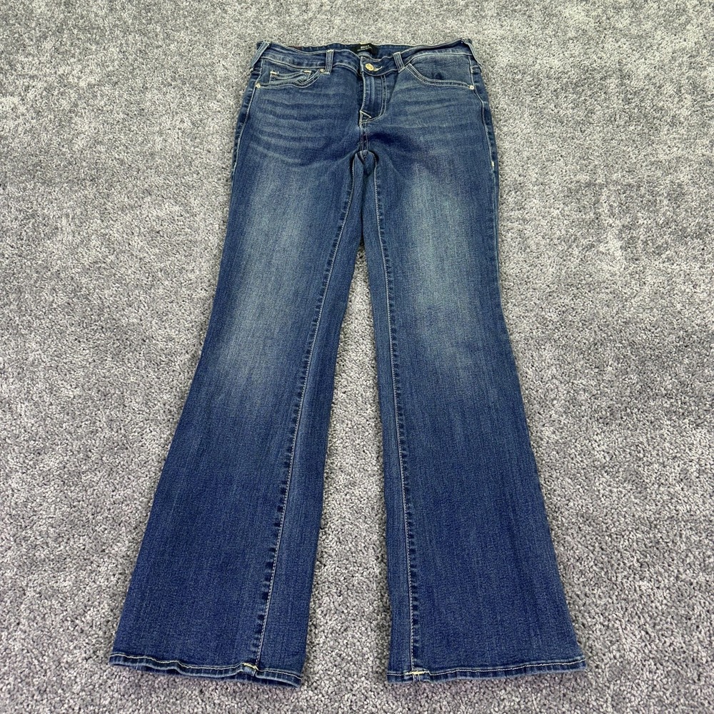 True Religion Jeans Womens 28 Blue Becca Mid Rise Bootcut Studded Denim Medium